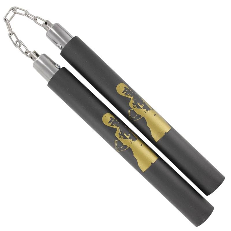 Bruce Lee Kung Fu Master Foam Padded Training Nunchucks Black