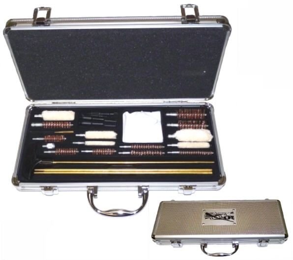 26 Piece Universal Gun Cleaning kit in Custom Aluminum Case
