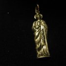 VINTAGE SILVER FIGURAL MEDAL  ST JUDE PATRON SAINT FOR LOST IMPOSSIBLE CAUSES RELIGIOUS PENDANT