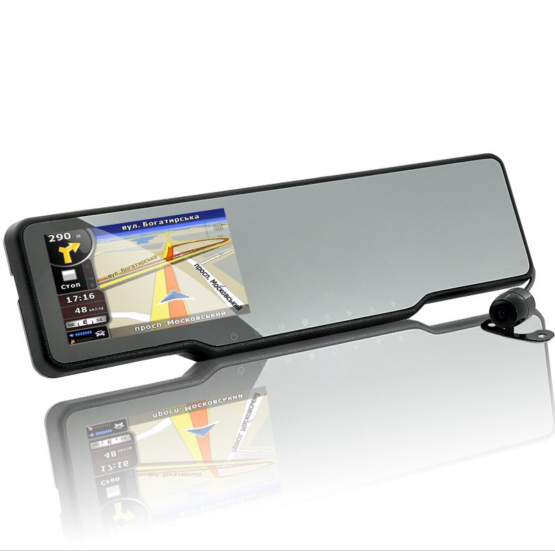 4.3" GPS Rear View mirror Monitor GPS navigation with Bluetooth rear view camera