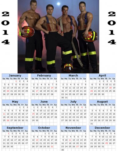 2014 calendar toolbox magnet refrigerator magnet Sexy Guys #6