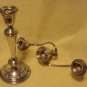 Elegant Gorham 3-pc Silver plate Triple Candelabra style Candle Stick