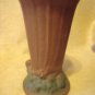 McCoy Large Green & Brown 8" Cornucopia Vase, 1930s