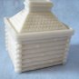 Old Milk Glass Westmoreland Cabin Bank Covered Dish
