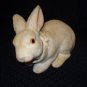 Very Old Nodder Easter Rabbit Figure 8 Inches Long, Glass Eyes, Nappy Exterior