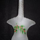 Crystal Mist with Holly Christmas Decoration Basket, Westmoreland