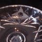 Leaded Glass Pedestal Dish, Cut, Etched, 5.75" High