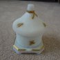 Imperial Glass Co. Beehive Covered Dish with Gold Accents
