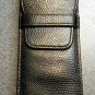 COLIBRI New Black Leather Twin Cigar  ALLIGATOR PATTERN