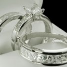 His And Her 3pcs Matching Set Wedding Ring Engagement  Ring sku0011