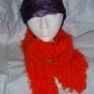 orange glitter scarf