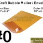 25 pc Lot - #0 Kraft Bubble Self Sealing 6x10 Envelopes