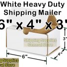 5 Pcs - 6" x 4" x 3" White Heavy Duty Shipping Boxes-Mailers