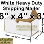 15 Pcs - 6" x 4" x 3" White Heavy Duty Shipping Boxes-Mailers