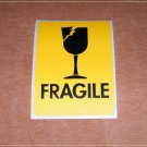 Fragile - Yellow Glass Box Handling Labels 2" x 3" - 20 Qty