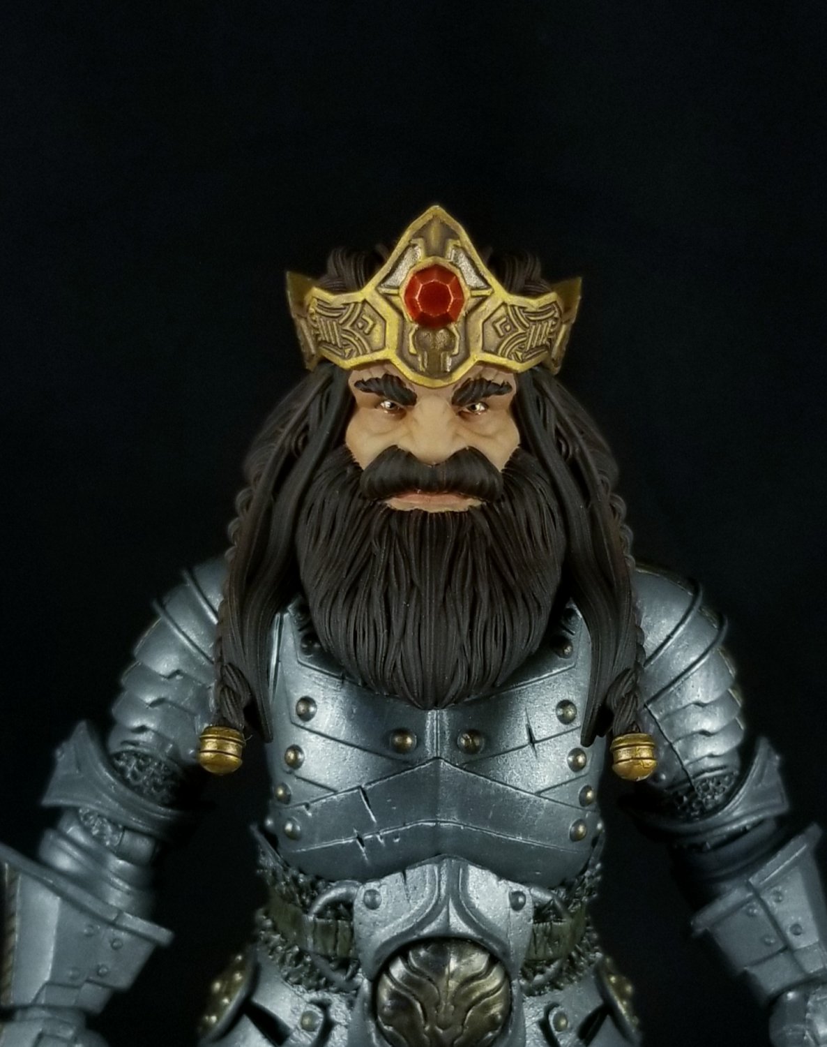 (jason_demon_3d_studio)Brunette Dwarf King(Hand Painted, Fitted for Mythic Legions, Head Only)