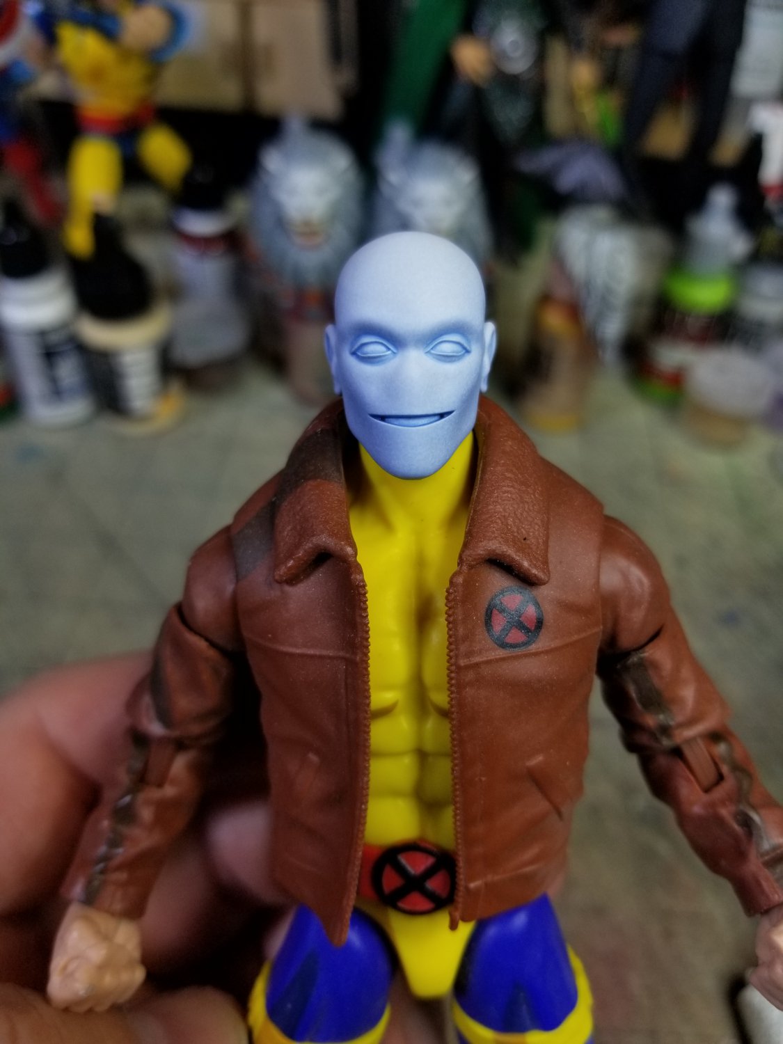 (TheGlowingGhost)Smiling Morph(Hand Painted, Fitted for Marvel Legends, Head Only)(Sale!)
