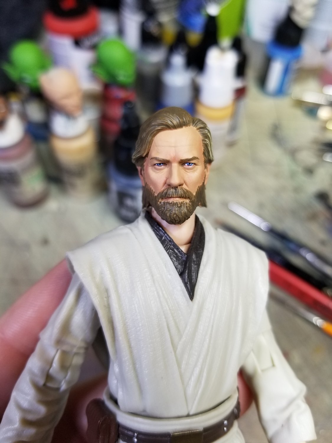 (FRKN)Obi Wan Kenobi(Hand Painted, Fitted for Black Series, Head Only)(SuperSale!)