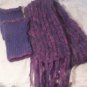loom knitted set.. lavender
