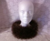brown, fizz fur neck warmer, adult size, LOOM KNITTED