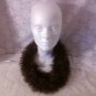 brown, fizz fur neck warmer, adult size, LOOM KNITTED