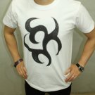 Men Women Unisex White t-shirt FREESHIP /Korean Hunminjeongeum inside Oriental Pattern :Medium