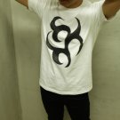 Men Women Unisex White t-shirt FREESHIP /Korean Hunminjeongeum inside Oriental Pattern : XLarge