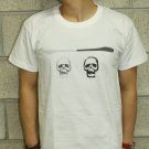 .2 different skulls under pressure -Men Women Unisex White t-shirt - SUPER SOFT TEE:Small