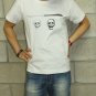 .2 different skulls under pressure -Men Women Unisex White t-shirt - SUPER SOFT TEE : Medium