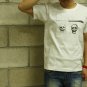 .2 different skulls under pressure -Men Women Unisex White t-shirt - SUPER SOFT TEE : Large