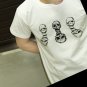 Men Women Unisex White t-shirt - FREESHIP/ 3 skulls and 3 skull shadows : XLarge