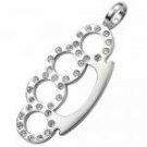 Brass Knuckle CZ pendant