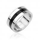 Stainless Steel Ring with Carbon Fiber Center 10mm