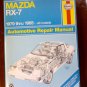 1979 - 1985 Mazda RX-7 GS GSL & GSL-SE Haynes Auto Repair Manual
