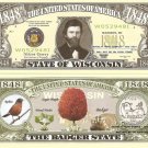WISCONSIN THE BADGER STATE 1848 DOLLAR BILLS x 2 WI