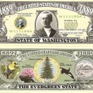 WASHINGTON THE EVERGREEN STATE 1889 DOLLAR BILLS x 2 WA