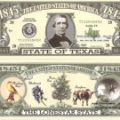 TEXAS THE LONESTAR STATE 1845 DOLLAR BILLS x 2 TX
