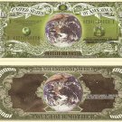 Mother Earth Save Our Planet Green Dollar Bills x 2 New