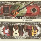 Bass Classic Guitar Drums Keyboard Musical Instruments Dollar Bills Set of 8