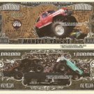 Monster Trucks Sport Million Dollar Bills x 2 New American United States
