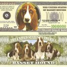 Basset Hound Dog Puppy Lovers Million Dollar Bills x 2 New