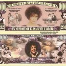 Elizabeth Rosemond Taylor In Memory of Dollar Bills x 2 British Hollywood Actress
