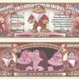 Snow White Seven Dwarfs Commemorative Million Dollar Bills Set of 16 1937 Film