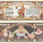Snow White Seven Dwarfs Commemorative Million Dollar Bills Set of 16 1937 Film