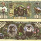 Monkey Gorilla Apes Primates Million Dollar Bills x 2 Chimpanzees
