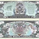 Snow Leopard Panthera Uncia Million Dollar Bills x 2 White Large Cat Genus