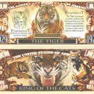 The Tiger Panthera Tigris Million Dollar Bills x 2 Big Cats Species