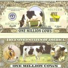 Cows Bos Femina Bovine Domesticus Dollar Bills x 2 New