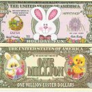 Easter Bunny Greetings Holiday Fun Million Dollar Bills x 2 Happy Bunnies Rabbit