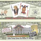 Donald Trump Joker Wild Card Race to the White House Million Dollar Bills x 2